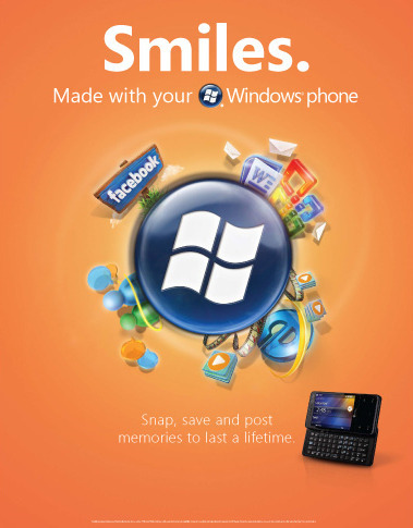 Старая реклама Windows Mobile, глядя...