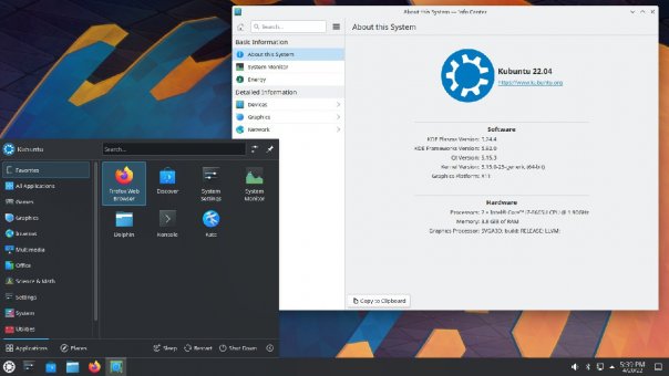 Kubuntu 22.04 LTS «Jammy Jellyfish» ...