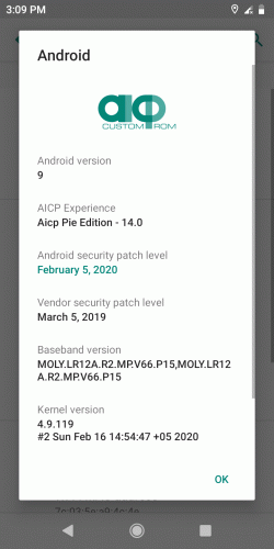 AICP 14.0 16.02.2020
Android 9.0
-...