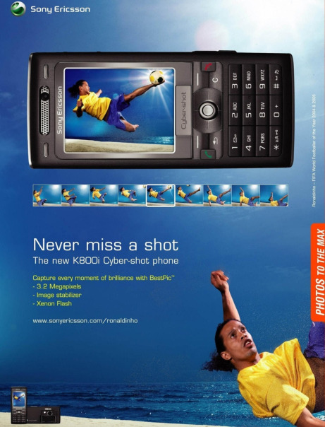 Рекламный постер Sony Ericsson K800i...