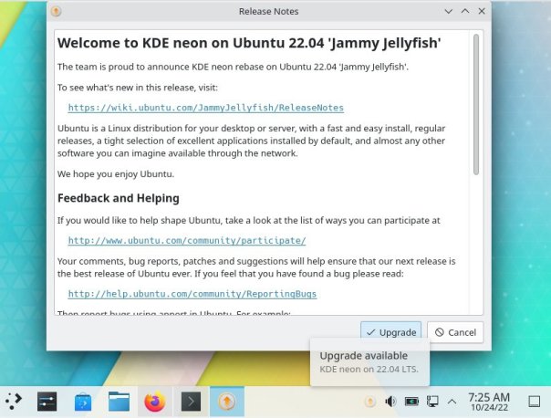 Обновление KDE Neon до Ubuntu 22.04 ...